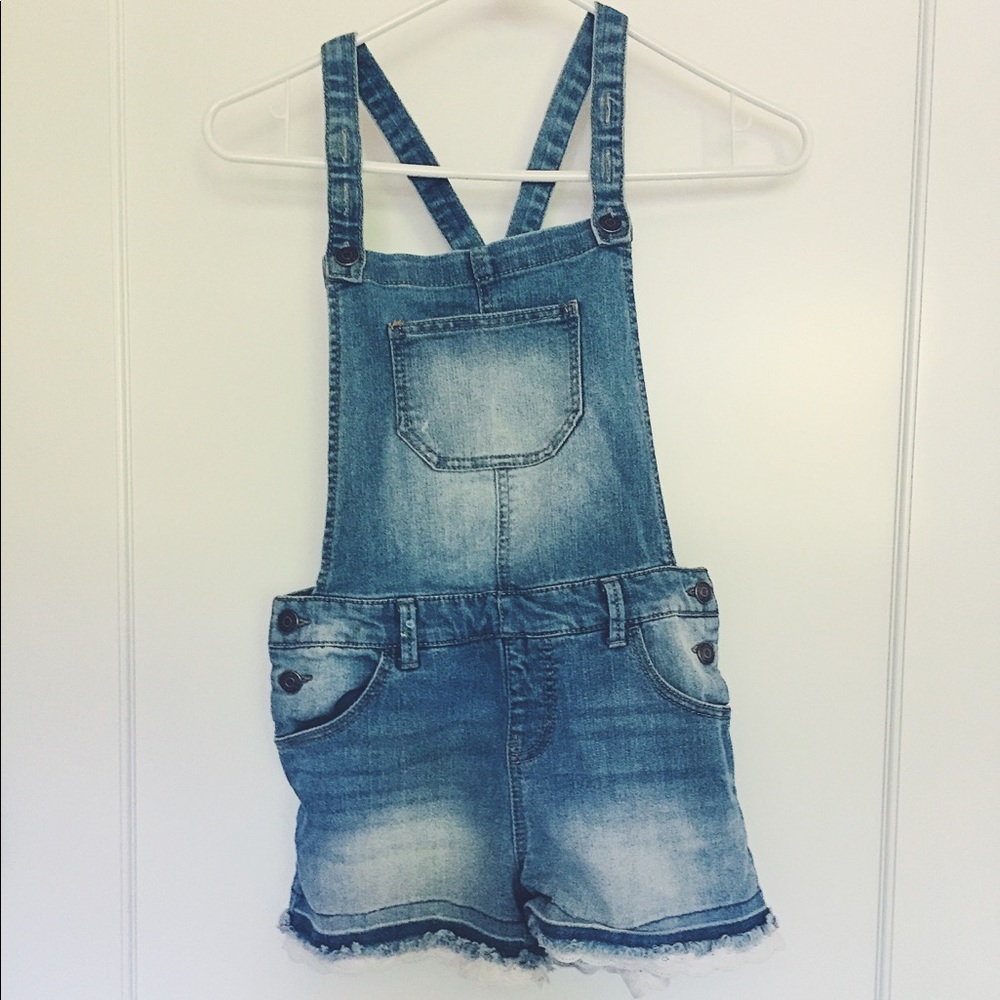 Cat and Jack Girls Denim Overalls - 10-12
